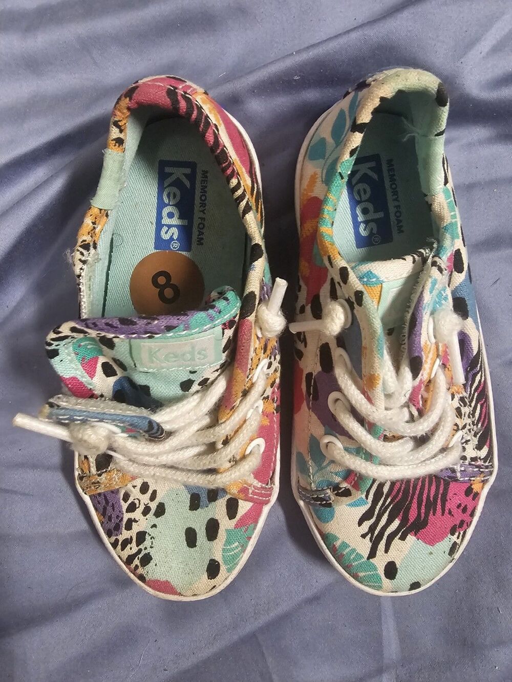 Keds Girls Colorful Sneakers Size 8c